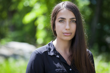 Close up Of A Pretty Ethnic woman smiling at the camera