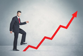 Climbing on red graph arrow