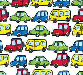 cartoon car seamless pattern