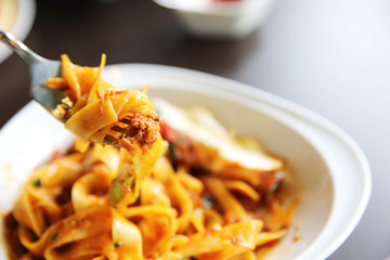 fettuccine bolognese