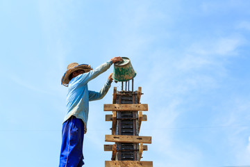 concrete pillar mold for house construction