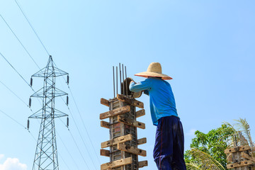 concrete pillar mold for house construction
