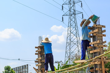 concrete pillar mold for house construction