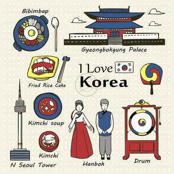Korea famous things and landscapes