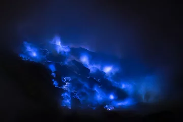  Blue sulfur flames, Kawah Ijen volcano, East Java © Mazur Travel