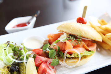 Salmon sandwich