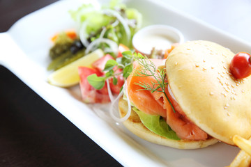 Salmon sandwich