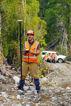 surveyor at work