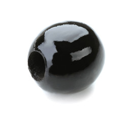 Black olive isolated on white