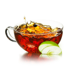 Cup of  tea with splash