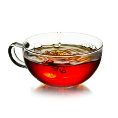 Cup of  tea with splash