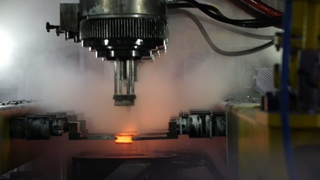 industrial production - hydraulic press - manufacture of valves