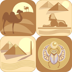 Travel to Egypt, vector icons