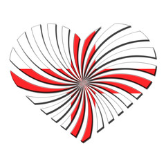 England 3D heart shaped flag