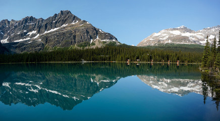 Obraz premium Lake O'Hara, Schäffer Ridge & Odaray Mountain in Yoho National