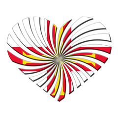 Guernsey 3D heart shaped flag