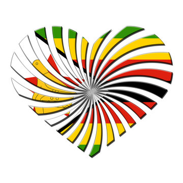 recommend clip art: Zimbabwe 3D heart shaped flag
