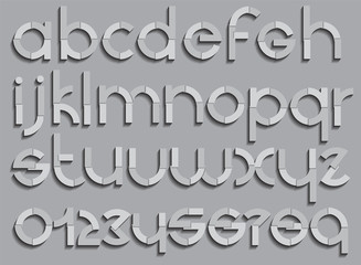 Set of letters font type. Vector