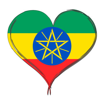 recommend clip art: Ethiopia 3D heart shaped flag