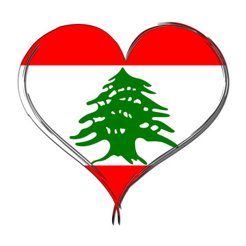 recommend clip art: Lebanon 3D heart shaped flag
