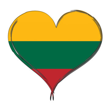 recommend clip art: Lithuania 3D heart shaped flag
