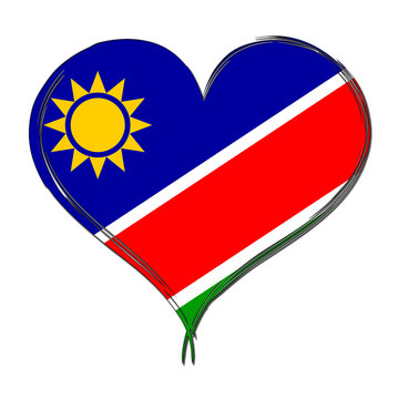 recommend clip art: Namibia 3D heart shaped flag