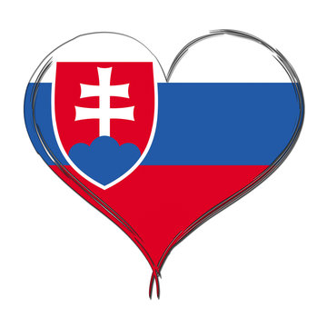 recommend clip art: Slovakia 3D heart shaped flag
