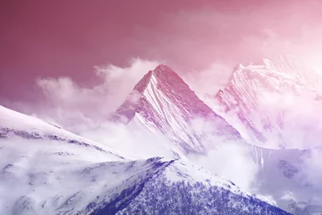 Foto auf Acrylglas Dhaulagiri Schneebedeckte Berge.