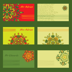 Set simple design for holiday letters, invitations and envelopes