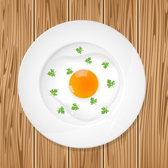 egg and plate