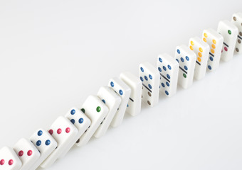 Falling dominoes - domino effect