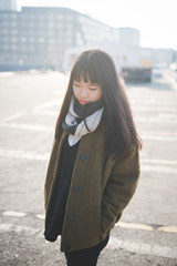Obraz premium young beautiful asian hipster woman