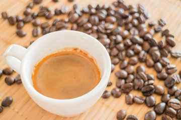 Perfect shot of hot espresso
