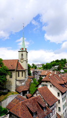 Obraz premium historical old town city and church on bridge