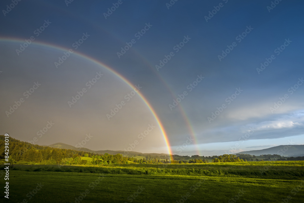 Canvas Prints rainbow after storm