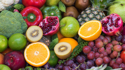 Group of Fruits and vegetables organics for healthy
