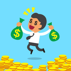 Business Concept Businessman Earn lots of money