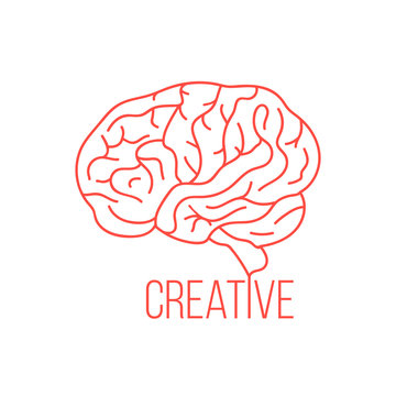 red brain like creative ideas