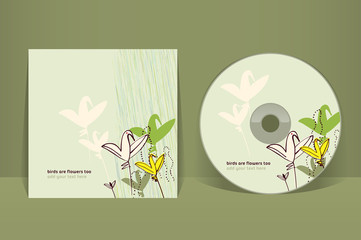 CD cover design template. EPS 10 vector, transparencies used