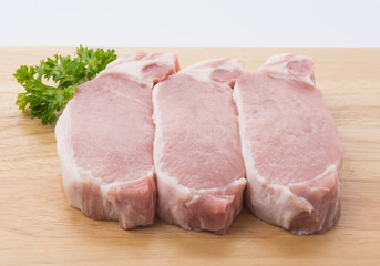 raw meat pork steak