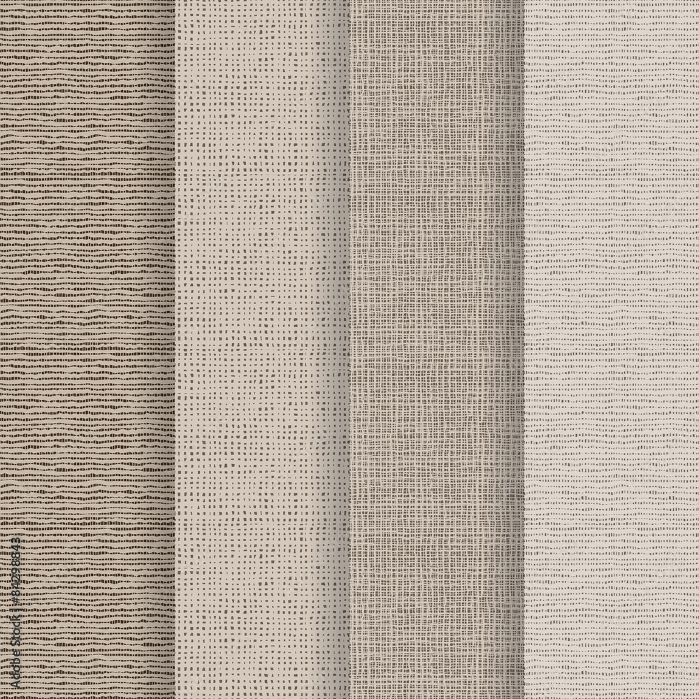 Wall mural set of 4 seamless textures - rough fabric