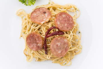 spaghetti pepperoni