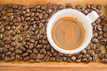 Perfect shot of hot espresso