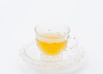 Glass cup of tea