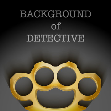 Background of Metal Brassknuckles. Vector illustration.