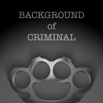 Background of Metal Brassknuckles. Vector illustration.