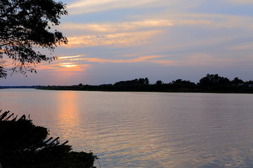 Sunset and rivers