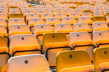 Plastic seats with number
