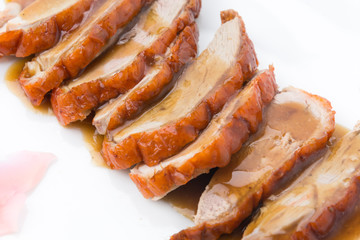 Roasted duck and vegetables, Chinese style