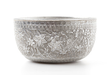 Old silver bowl